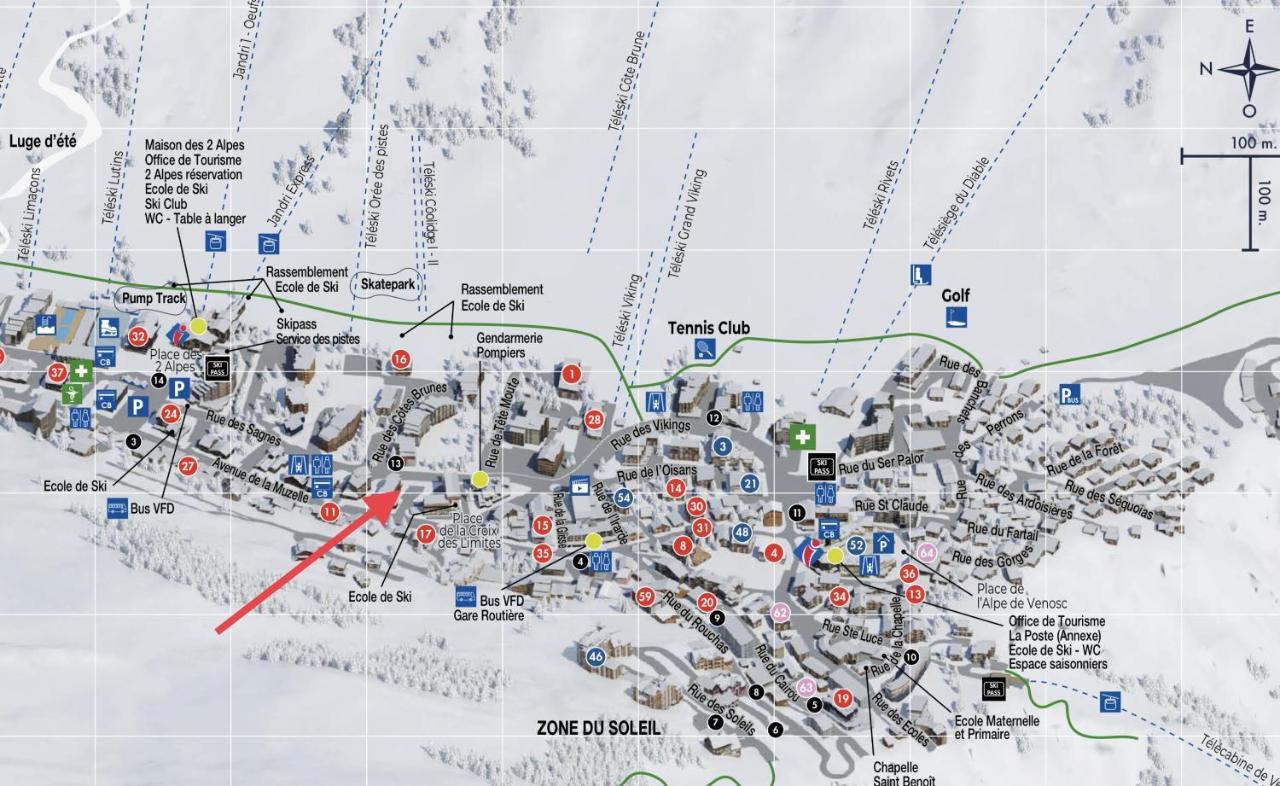 Appart Centre Station Les 2 Alpes, Parking, Wifi เลส์เดอซาลป์ ภายนอก รูปภาพ